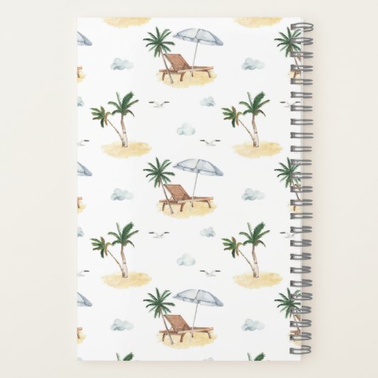 Carnet Plage de vacances tropicale (Verso)