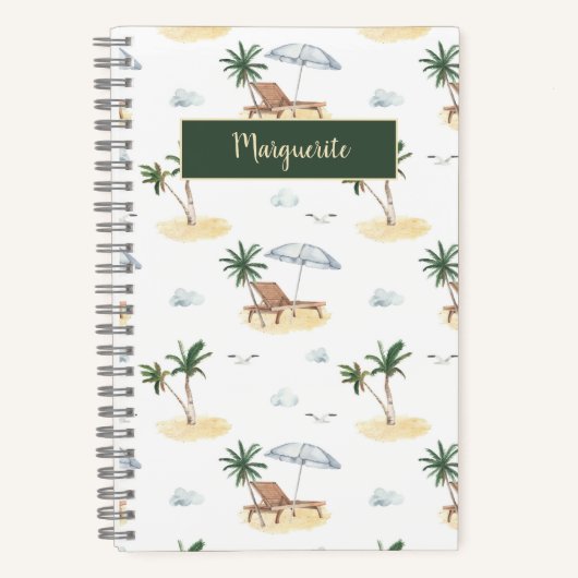 Carnet Plage de vacances tropicale (Recto)