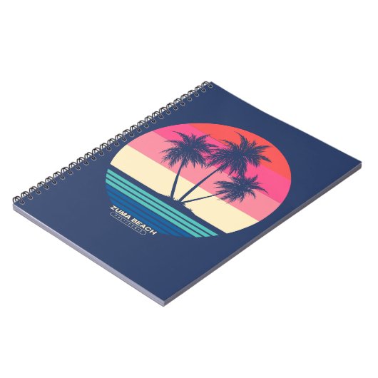 Carnet Plage de Zuma Beach Retro Sunset (Côté gauche)