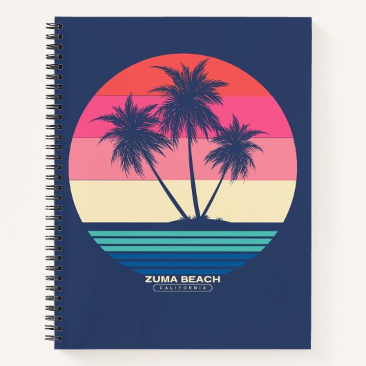Carnet Plage de Zuma Beach Retro Sunset (Devant)