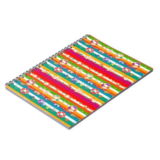 Carnet Plage d'été animée Design à thème (Côté gauche)