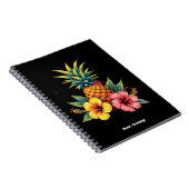 Carnet Plage d'été Hawaii Floral d'Ananas et Hibiscus (Côté Droit)