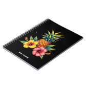 Carnet Plage d'été Hawaii Floral d'Ananas et Hibiscus (Côté gauche)