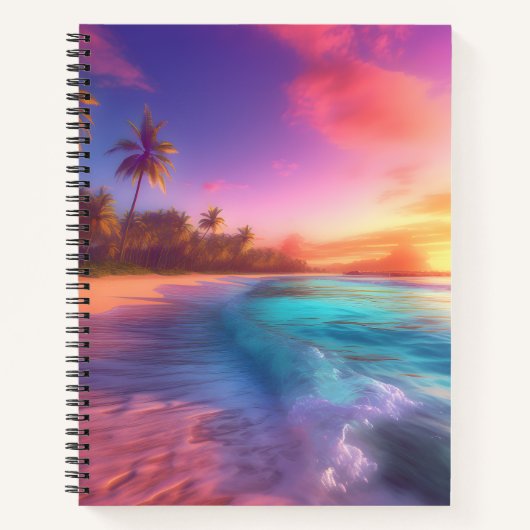 Carnet Plage Dreamy colorée (Devant)
