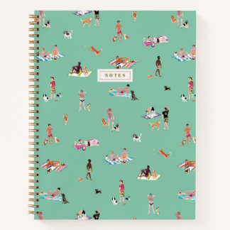 Carnet Plage DUDES et CHIENS Menthe