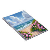 Carnet Plage en fleurs | Hydrangea rose Côte océane côtiè (Côté Droit)