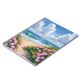 Carnet Plage en fleurs | Hydrangea rose Côte océane côtiè (Côté gauche)