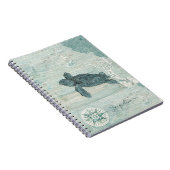 Carnet Plage Nautique Tortue de mer Starfish Blue Driftwo (Côté Droit)