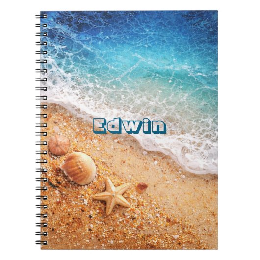 Carnet Plage nom personnalisé (Devant)