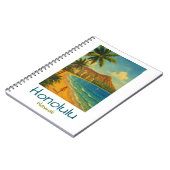 Carnet Plage Rétro Honolulu Hawaii Waikiki (Côté gauche)