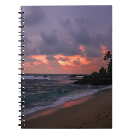 Carnet Plage romantique au crépuscule (Devant)