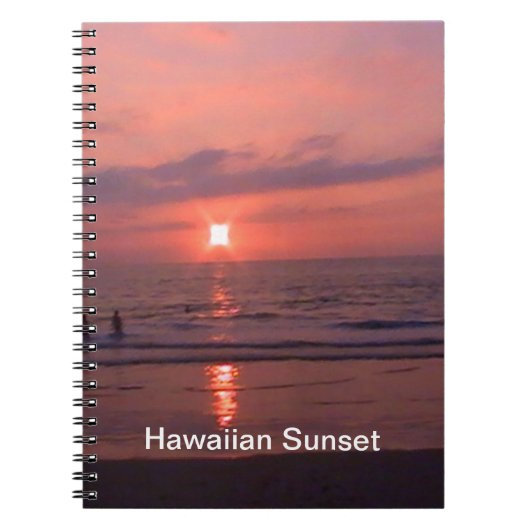 Carnet Plage romantique Hawaii Sunset Ocean Beach (Devant)