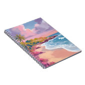Carnet Plage Rosée | Peinture d'Océan Rose (Côté Droit)