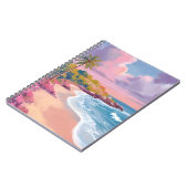 Carnet Plage Rosée | Peinture d'Océan Rose (Côté gauche)