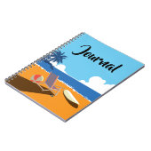 Carnet Plage scène avec Surfer, chaise et orange vif (Côté gauche)