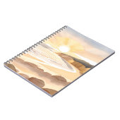 Carnet Plage Sunset | Océan Aquarelle Côtière (Côté gauche)