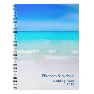 Carnet Plage tropicale avec des plans d'un mariage de mer