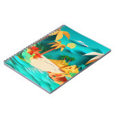 Carnet Plage tropicale de Papercraft 3D (Côté gauche)