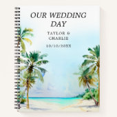 Carnet Plage tropicale Destination Mariage Planificateur (Devant)