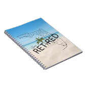 Carnet Plage tropicale et palmier de Floride à la retrait (Côté Droit)