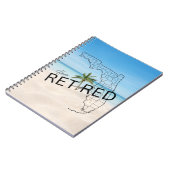 Carnet Plage tropicale et palmier de Floride à la retrait (Côté gauche)