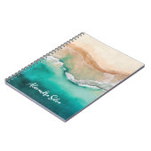 Carnet Plage tropicale Océan Aquarelle Nom Maison de plag (Côté gauche)