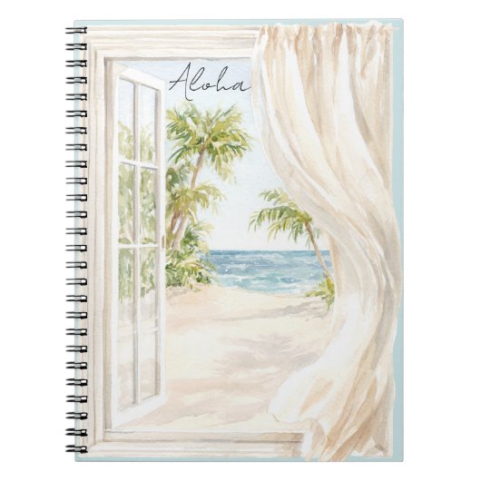 Carnet Plage tropicale océan Hawaï Aloha (Devant)