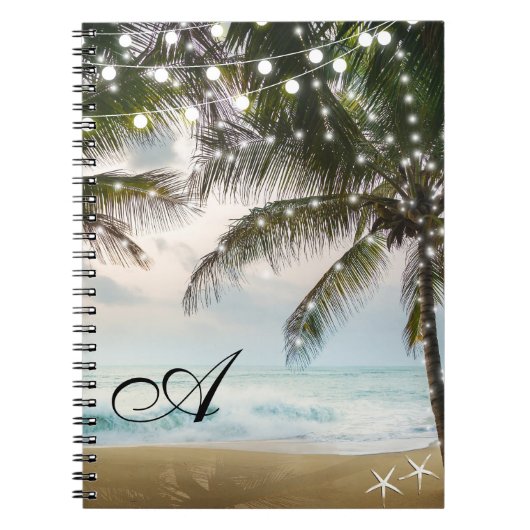 Carnet Plage tropicale Océan Palmiers & Lumières (Devant)