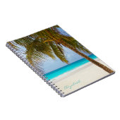 Carnet Plage tropicale tendance cool, Palm Personnalisé (Côté Droit)