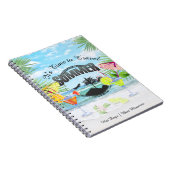 Carnet Plage tropicale, vacances d'été | Personnalisé (Côté Droit)