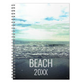 Carnet Plage Typographie artistique Ocean Sea Waves 2021 (Devant)