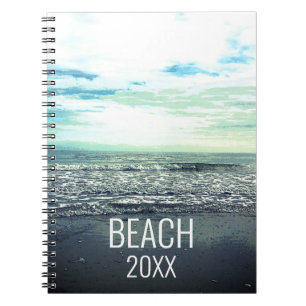 Carnet Plage Typographie artistique Ocean Sea Waves 2021