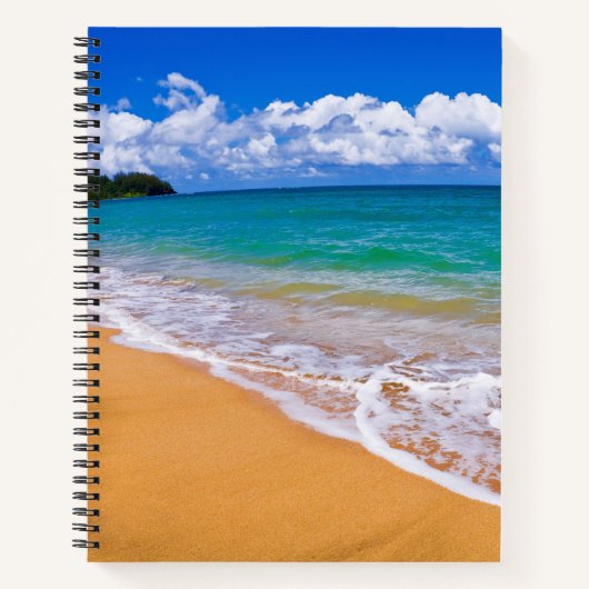 Carnet Plage vide et eaux bleues (Devant)
