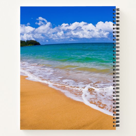 Carnet Plage vide et eaux bleues (Dos)