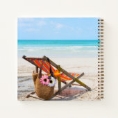 Carnet Plages tropicales | Chaise de plage sur sable (Dos)