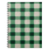 Carnet Plaid à la crème verte (Devant)
