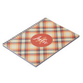 Carnet Plaid Automne Personnalisé (Côté gauche)