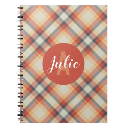 Carnet Plaid Automne Personnalisé (Devant)