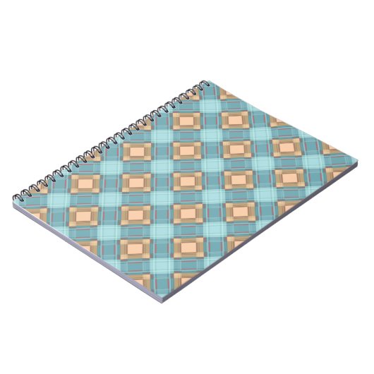 Carnet Plaid beige bleu (Côté gauche)