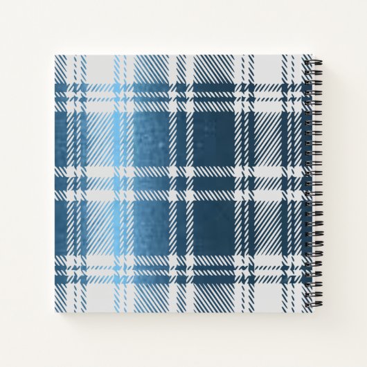 Carnet Plaid bleu (Dos)