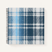 Carnet Plaid bleu (Devant)