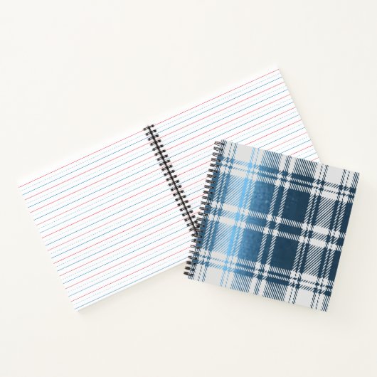 Carnet Plaid bleu (Intérieur)