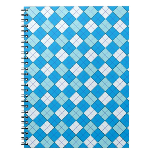 Carnet Plaid bleu (Devant)