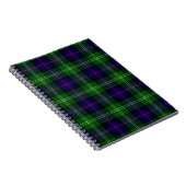 Carnet plaid bleu vert de tartan du sud (Côté Droit)