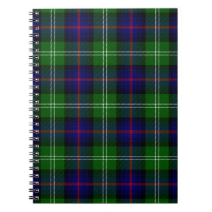 Carnet plaid bleu vert de tartan du sud