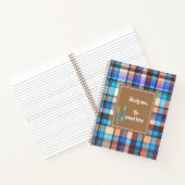 Carnet plaid Brown et bleu personnalisé (Intérieur)