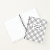 Carnet Plaid Buffalo Gris Personnalisable (Intérieur)