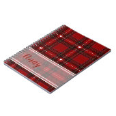 Carnet Plaid Cœur Rouge (Côté gauche)