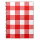 Carnet Plaid de buffle blanc et rouge (Devant)