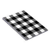 Carnet Plaid de buffle noir et blanc (Côté Droit)